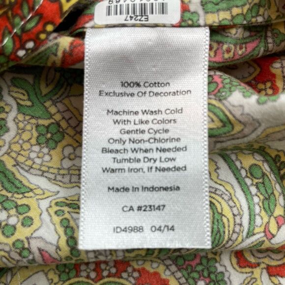 Talbots Paisley Button Up Multicolor Retro 70’s Casual-2p - Picture 9 of 12